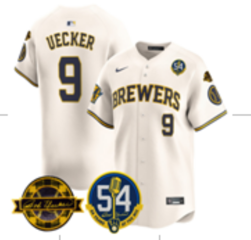 Men Milwaukee Brewers #9 Uecker cream MLB 2025 Nike Jersey 006